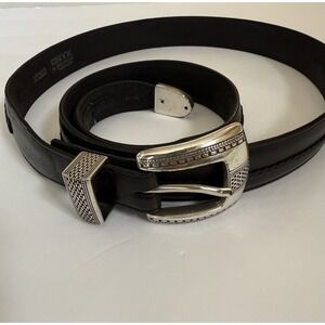 Onyx By Brighton Men's Black leather belt size 46